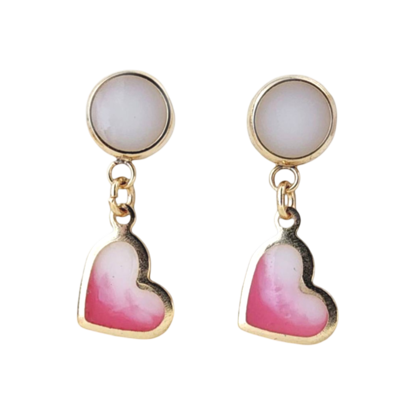 Foto de Pendientes Kendra corazón rosa