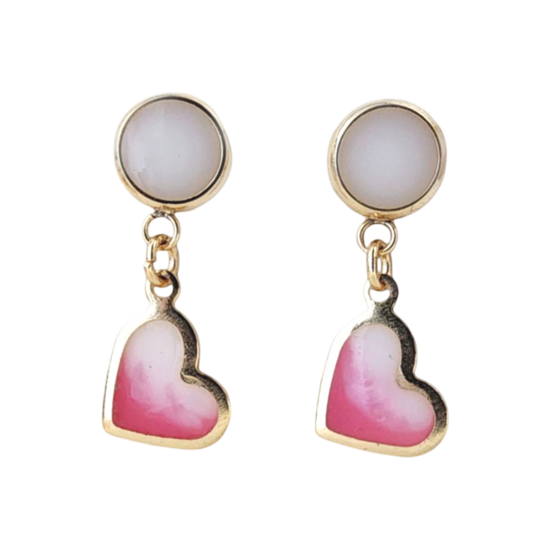 Foto de Pendientes Kendra corazón rosa